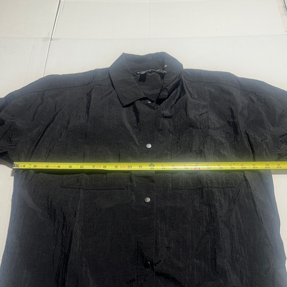NWT Athleta Black lightweight Jacket with buttons elastic cuffs pull bungee tab - Picture 2 of 11